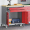 vidaXL - Gereedschapskast - met - wielen - en - slot - - - Rood - - - 75x45x85 - cm - - - Staal