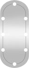 vidaXL - Wandspiegel - met - LED's - ovaal - 35x80 - cm - glas