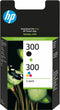 HP 300 - Inktcartridges - Zwart en drie kleuren (2-pack)
