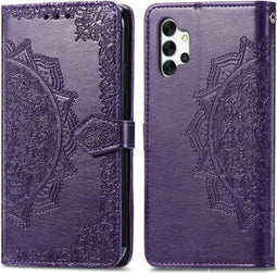 imoshion Hoesje Geschikt voor Samsung Galaxy A32 (4G) Hoesje Met Pasjeshouder - imoshion Mandala Bookcase - Paars