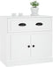 vidaXL - Dressoir - 70x35,5x67,5 - cm - bewerkt - hout - wit