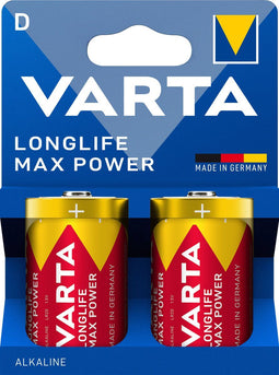 Varta 04720 101 422 - Batterij LR20 Alkaline 1,5 V - Geel (2 stuks)