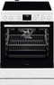 AEG CCB6441BBW - Hetelucht fornuis - Keramische kookplaat met UniSight™ timerdisplay - Wit