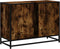 vidaXL - Wastafelkast - 80x33x60 - cm - bewerkt - hout - gerookt - eikenkleurig