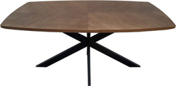 Eettafel Salerno Deens ovaal Eiken visgraat 240x100 cm - Bruin | Meubelplaats