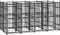 vidaXL - Hondenkennel - met - dak - 1,84 - m² - staal