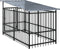 vidaXL - Hondenkennel - met - dak - 3,75 - m² - staal