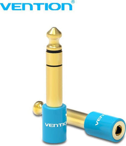 Vention 6.35mm Mannelijk naar 3.5mm Vrouwelijk Audio Adapter Koppelstuk