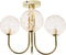 ANADYR - Plafondlamp - Beige/Goud - Metaal/Glas