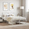 vidaXL - Bedframe - met - hoofd- - en - voeteneinde metaal - wit - 120x190 - cm