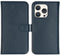 Selencia iPhone 15 Pro - Echt Lederen Bookcase - 3 Pashouders - Blauw