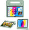 Accezz iPad 10.9 (2022) - Kidsproof Backcover met handvat - Schokabsorberend - Olijfgroen