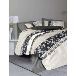 Beddengoedset - 1 dekbedovertrek 220 x 240 cm + 2 kussenslopen 60 x 60 cm - 100% katoen - Antraciet