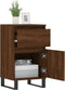 vidaXL - Dressoir - 40x35x70 - cm - bewerkt - hout - bruin - eikenkleur