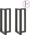 vidaXL - Bartafelpoten - 2 - st - T-vormig - 50x35x(90-91) - cm - staal - antraciet