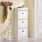 SoBuy FSR94-WG - Schoenenkast - 3 kleppen 12 paar - Wit