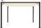 vidaXL - Prieel - met - lamellendak - 3x3 - m - stof - en - aluminium - crèmekleurig