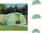 vidaXL Tuinkas - Stalen frame - 8 m² - 4x2x2 m - Groen