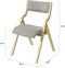 Klapstoel - Opvouwbare keukenstoel - Berkenhouten frame - Gewatteerd comfort - Grijs