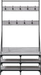 vidaXL - Kledingrek - met - schoenenrek - 100x40x184cm - grijs - sonoma - eikenkleur