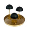 ALONG 3 - Mini Tafellampen - Zwart / Messing met Tray
