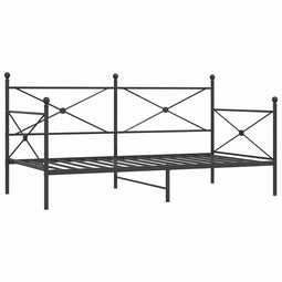 vidaXL - Slaapbank - zonder - matras - 100x190 - cm - staal - zwart
