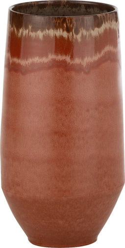 J-Line vaas Aline Lang - keramiek - rood - large - 50 cm hoog
