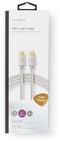 Nedis CCTB64750AL10 - USB type-C Kabel - 100 cm - Aluminium