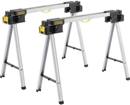 STANLEY FatMax - Opvouwbare Zaagbok - Metalen poten en rubberen werkvlak - Geel