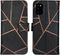 iMoshion Hoesje Geschikt voor Samsung Galaxy A41 Hoesje Met Pasjeshouder - iMoshion Design Softcase Bookcase - Goud / Zwart / Black Graphic