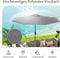 Coast Tuinparasol 350 cm - Antraciet - Met Slinger en 8 Metalen Baleinen