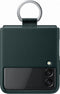 Samsung Galaxy Z Flip3 5G - Siliconen Hoesje met Ring - Groen