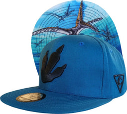 Capiche® Snapback Pet Heren – Rhamphor – Blauw – Verstelbaar met Druksluiting – Sportcap – Baseball Cap – Mannen Cap – Dino Pet