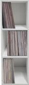 VDD Vinyl - Platenspeler Meubel - Vinyl kast - 3 open vakken - 33 x 34 x 100 cm - Wit