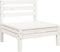 vidaXL - Tuinbank - 3-zits - met - voetenbank - massief - grenenhout - wit