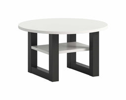 Furnilux Seattle - Salontafel - Tijdloos ontwerp - 75x75x42cm - Wit Grijs