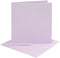 Creativ Company CC Kaarten en Enveloppen 15,2x15,2 cm Lichtpaars 4 stuks.