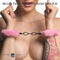 Master Series - Handboeien - Cuffed In Fur - Metalen Handboeien met kunstwollen bekleding - Roze