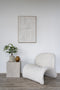 House Nordic Madeline Relief - Schilderij Canvas 60x90cm - Wit