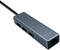 Aisens A109-0396 - USB Hub - 1x Ethernet 1Gbps 3x USB 3.2 Gen1 5Gb/s - Grijs