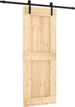 vidaXL - Schuifdeur - met - beslag - 80x210 - cm - massief - grenenhout