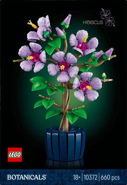 LEGO Botanicals Hibiscus - 10372 - Bouwset voor volwassenen met 5 bloemen - Lavendel (660 stuks)