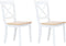 vidaXL - Eetkamerstoelen - 2 - st - massief - rubberwood - naturel - en - wit