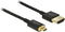 Delock HDMI-A/HDMI Micro-D - Kabel 0.5 m 4K 60Hz - Zwart