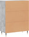 vidaXL - Dressoir - 69,5x34x90 - cm - bewerkt - hout - betongrijs