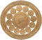Jute Vloerkleed rond 80cm | Klein Rond Vloerkleed Met Patroon | Klein Vloerkleed