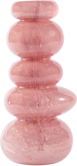 PTMD Rivo Ronde Vaas - H30 x Ø14,5 cm - Glas - Roze