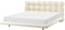 Bed Bouclé SOULISSE 180 x 200 cm Gebroken wit