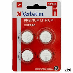 Verbatim CR2025 - Lithium Knoopcelbatterijen 3 V - 20 Stuks (4 Onderdelen)