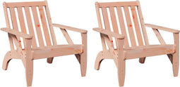 vidaXL - Tuinstoelen - Adirondack - 2 - st - 75x77x77 - cm - massief - douglashout
